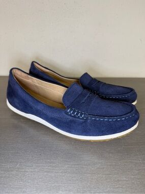 Geox D92 DNA Women’s Blue Suede Comfort Walking Casual Shoes EU 39 US 8